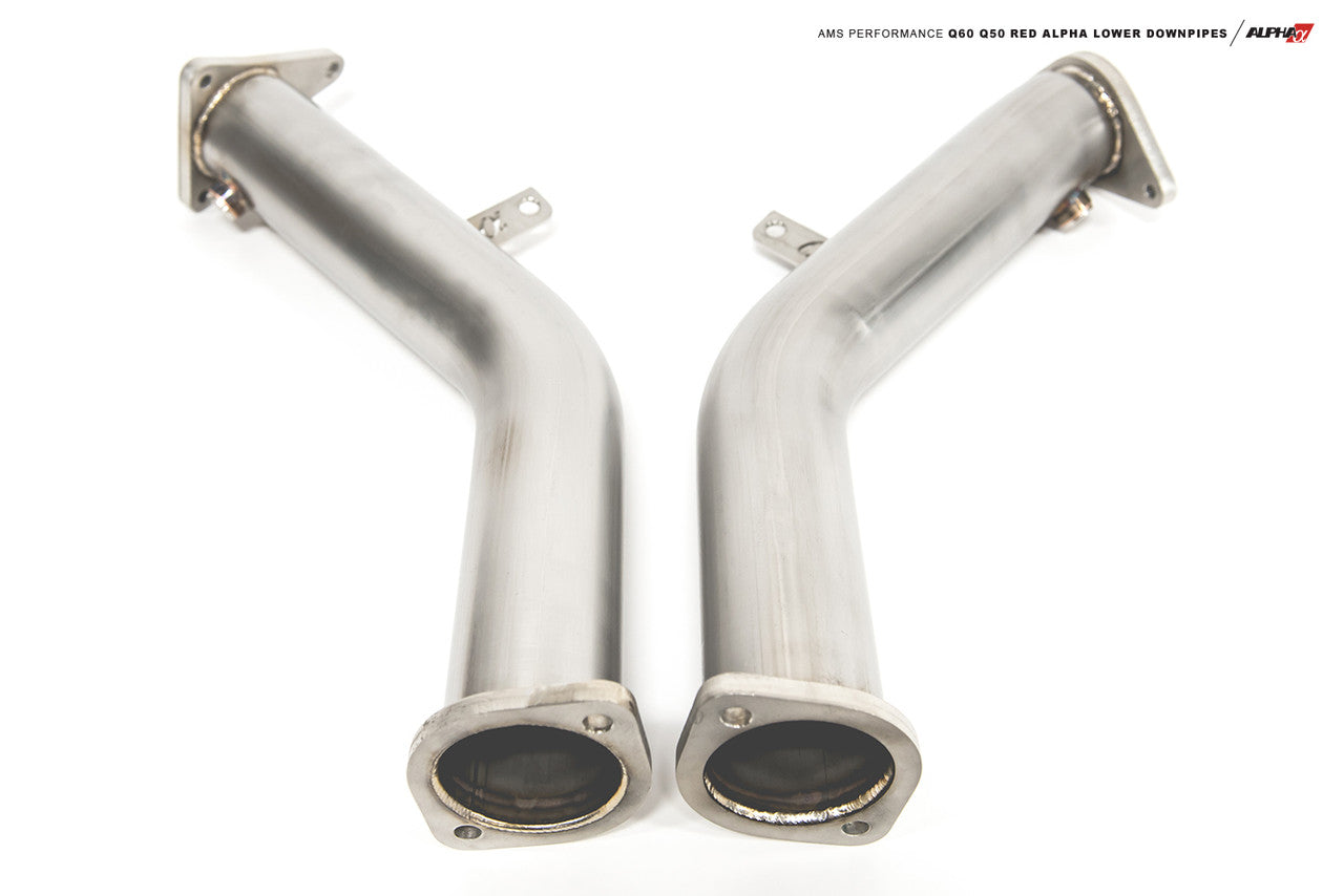 AMS Performance INFINITI Q60 - Q50 VR30 Red Alpha Lower Downpipes ALP.28.05.0001-1 - Apollo Off-Road