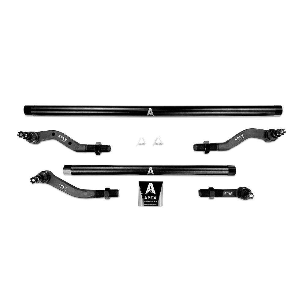 Apex Chassis Jeep JK 2.5 Ton Extreme Duty Tie Rod & Drag Link Assembly in Steel Fits 07-18 Jeep Wrangler JK - Apollo Off-Road