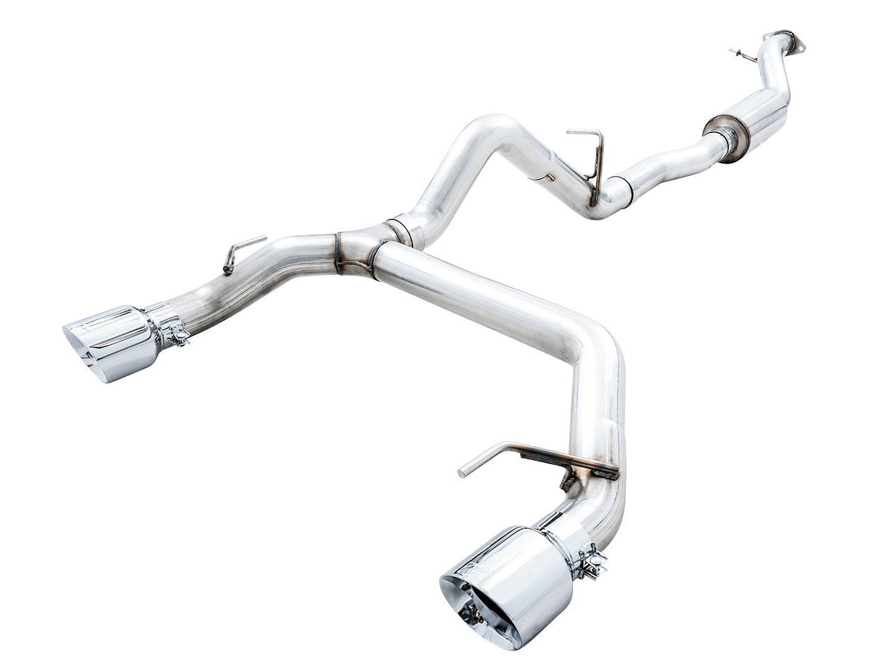 AWE 0FG Catback Exhaust for Ford Bronco with BashGuard - Dual 4.5" Chrome Silver Tips - Apollo Off-Road