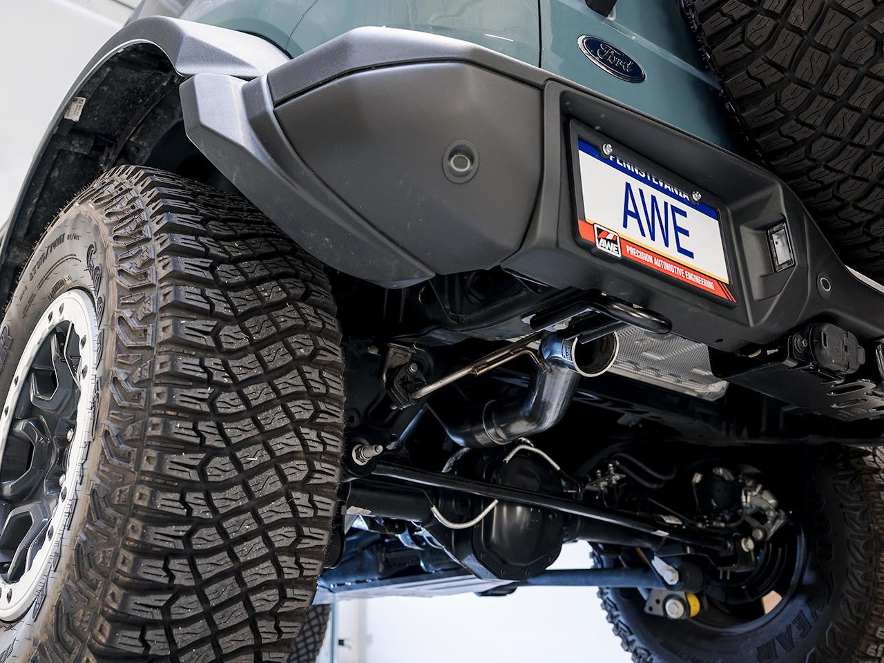 AWE 0FG Catback Exhaust for Ford Bronco with BashGuard - no tips - Apollo Off-Road