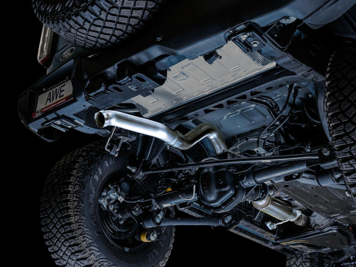 AWE 0FG Catback Exhaust for Ford Bronco with BashGuard - no tips - Apollo Off-Road