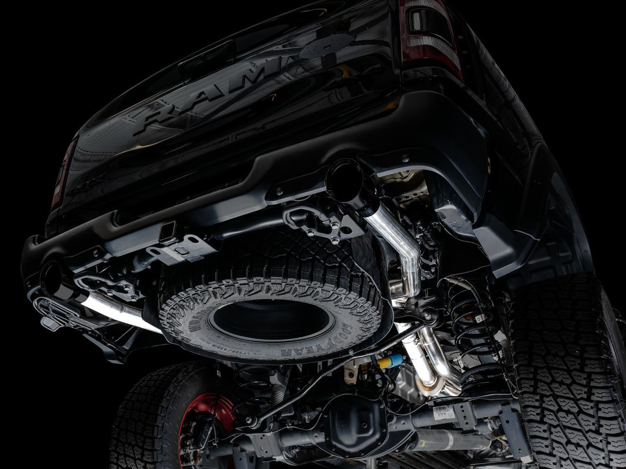 AWE 0FG Catback Exhaust for RAM TRX - Diamond Black Tips - Apollo Off-Road