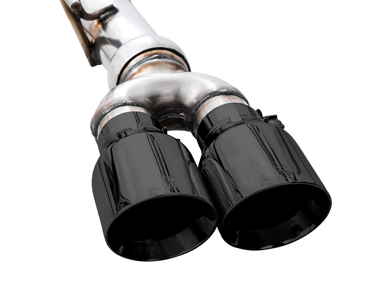 AWE 0FG Catback Split Rear Exit Exhaust for 4th Gen Silverado-Sierra 1500 6.2L (With Bumper Cutouts) - Quad Diamond Black Tips - Apollo Off-Road