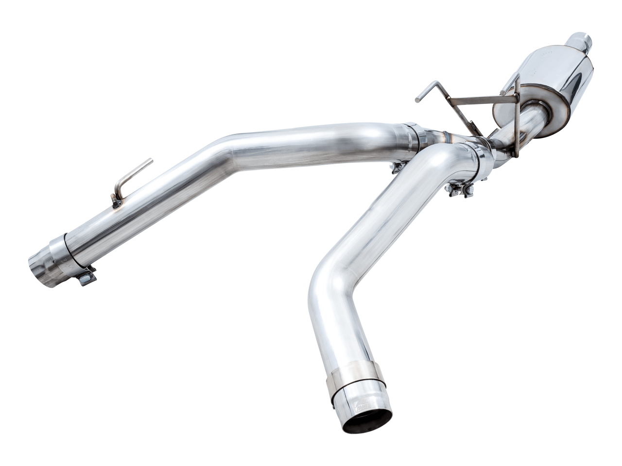 AWE 0FG Dual Rear Exit Catback Exhaust for 4th Gen RAM 1500 5.7L (Without Bumper Cutouts) - Diamond Black Tips - Apollo Off-Road