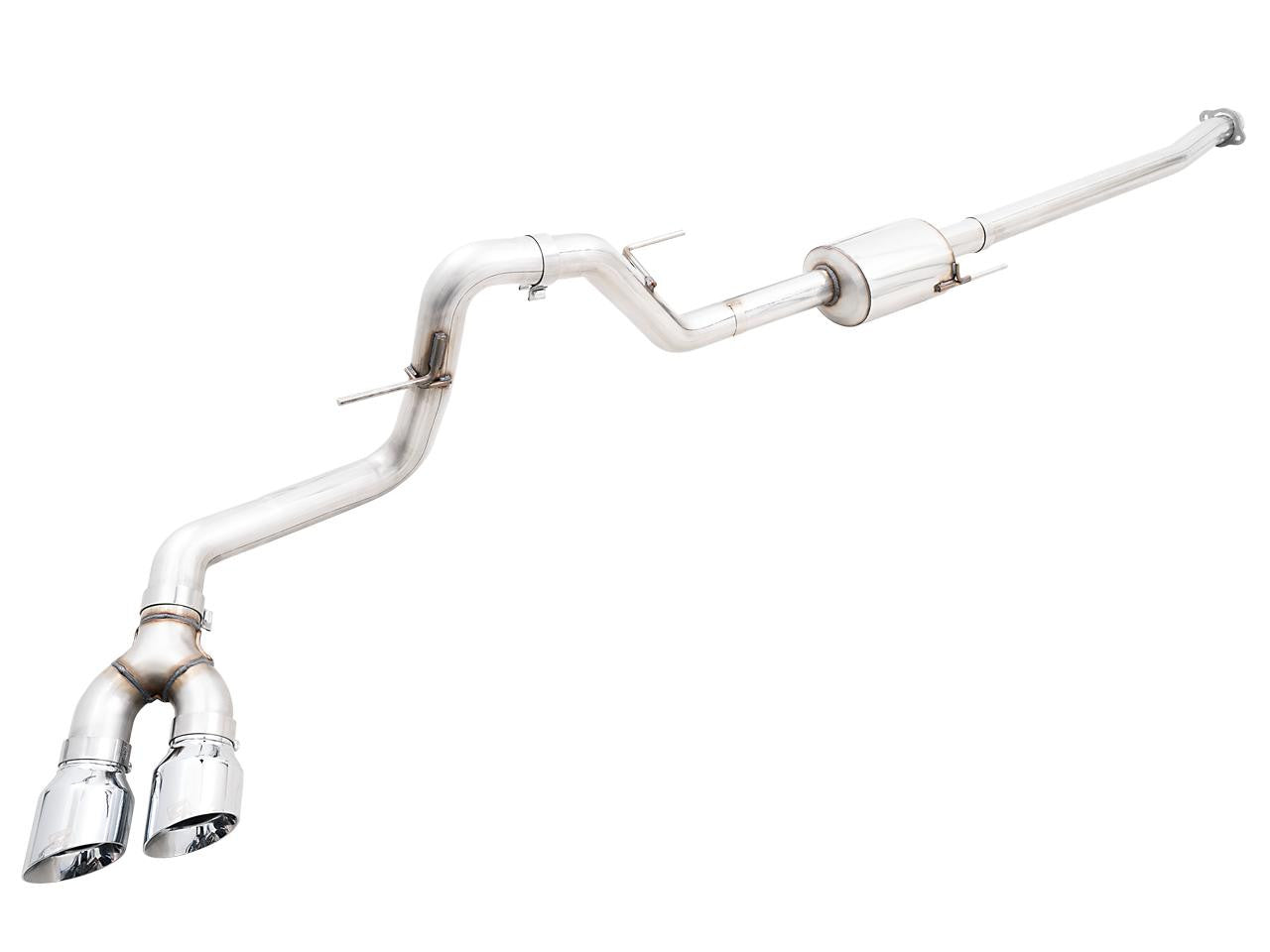 AWE 0FG Dual Side Exit Exhaust for '21+ Ford F-150 - 4.5" Chrome Silver Tips - Apollo Off-Road
