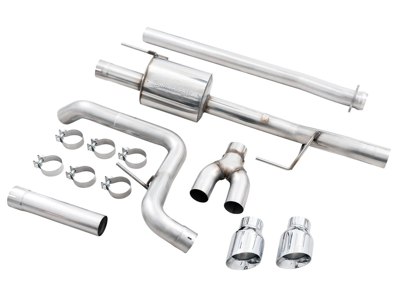 AWE 0FG Dual Side Exit Exhaust for '21+ Ford F-150 - 4.5" Chrome Silver Tips - Apollo Off-Road