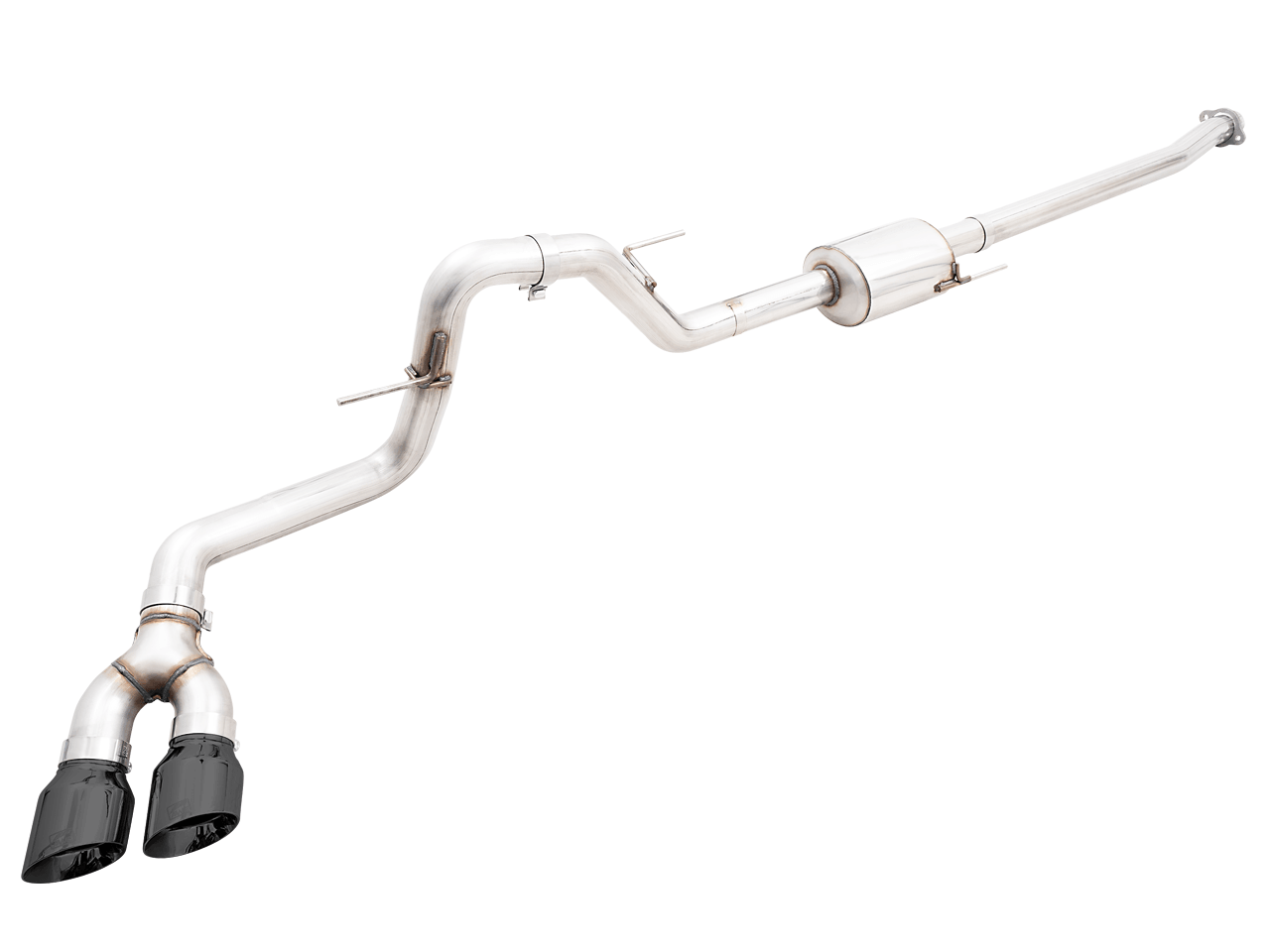 AWE 0FG Dual Side Exit Exhaust for '21+ Ford F-150 - 4.5" Diamond Black Tips - Apollo Off-Road