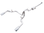 AWE 0FG Dual Split Rear Exhaust for '21+ Ford F-150 - 5" Chrome Silver Tips - Apollo Off-Road
