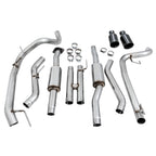 AWE 0FG Exhaust for Gen 2 Ford Raptor (Resonated Performance Cat-back) - Diamond Black 5" Tips - Apollo Off-Road