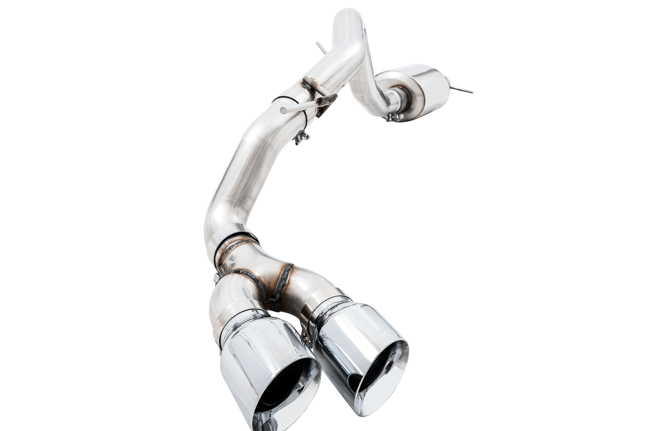 AWE 0FG Exhaust with BashGuard for Ford Ranger - Dual Chrome Silver Tips - Apollo Off-Road