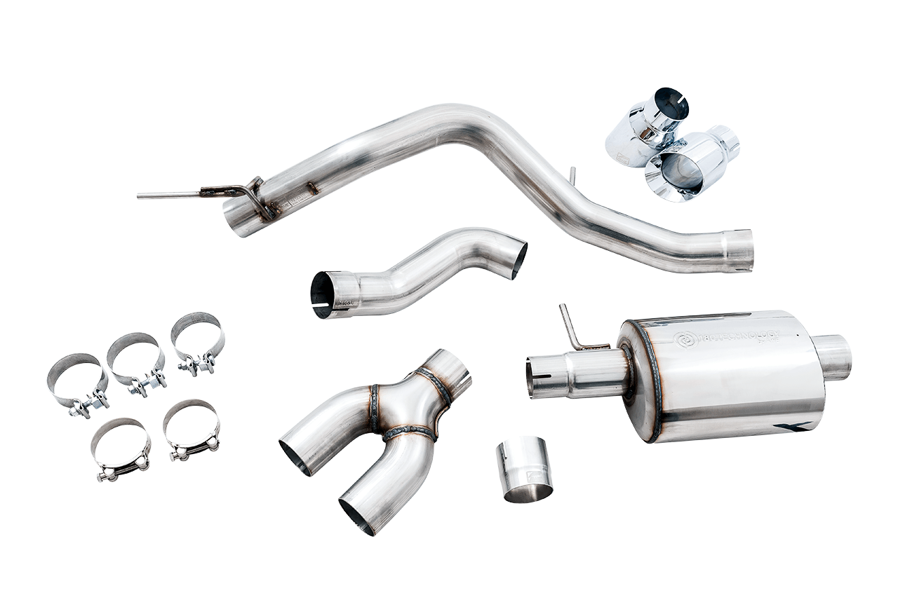 AWE 0FG Exhaust with BashGuard for Ford Ranger - Dual Chrome Silver Tips - Apollo Off-Road