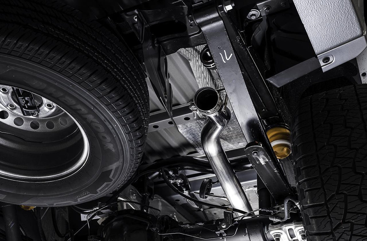 AWE 0FG Exhaust with BashGuard for Ford Ranger - Dual Diamond Black Tips - Apollo Off-Road