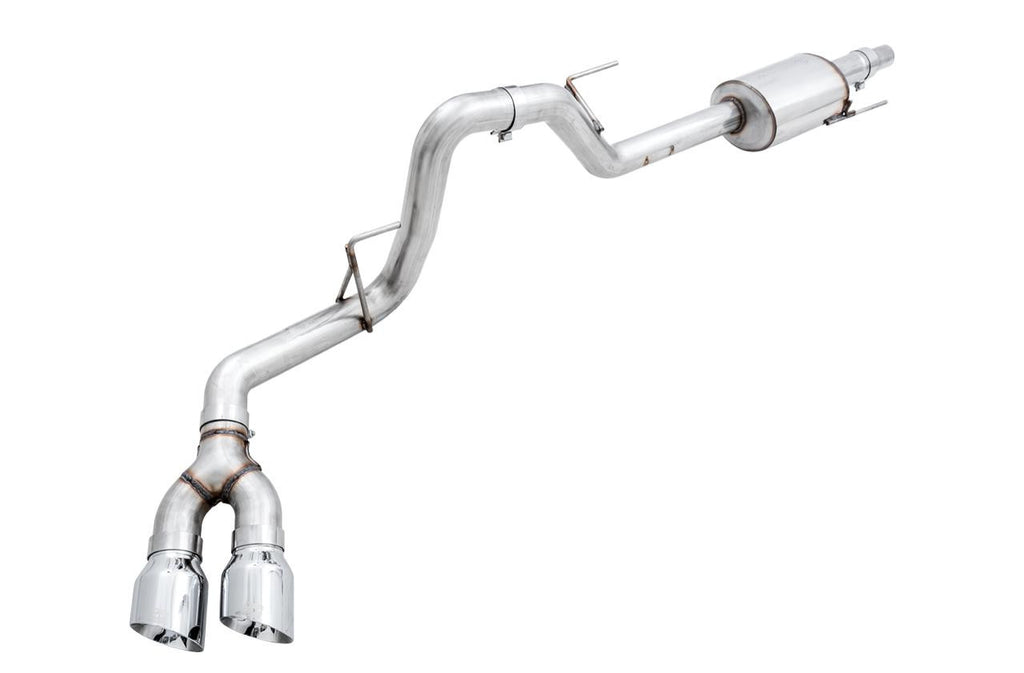 AWE 0FG Single Exit Exhaust for '15-'20 F-150 - 4.5" Chrome Silver Tips - Apollo Off-Road