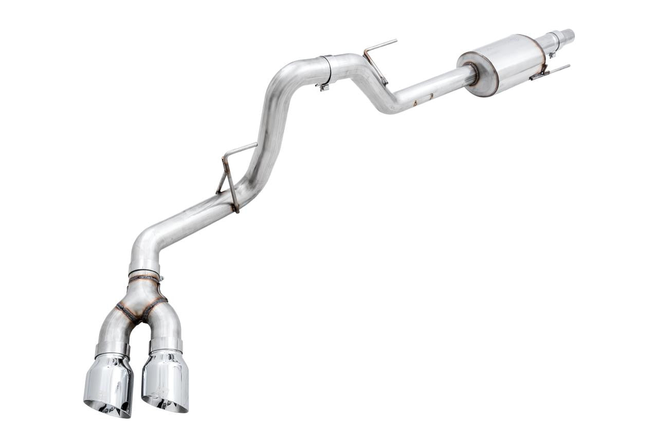 AWE 0FG Single Exit Exhaust for '15-'20 F-150 - 4.5" Chrome Silver Tips - Apollo Off-Road