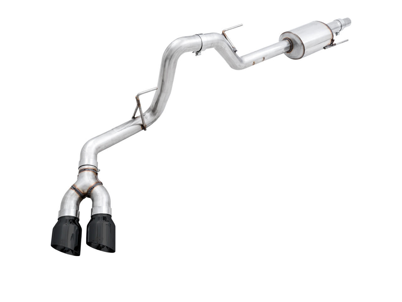 AWE 0FG Single Exit Exhaust for '15-'20 F-150 - 4.5" Diamond Black Tips - Apollo Off-Road