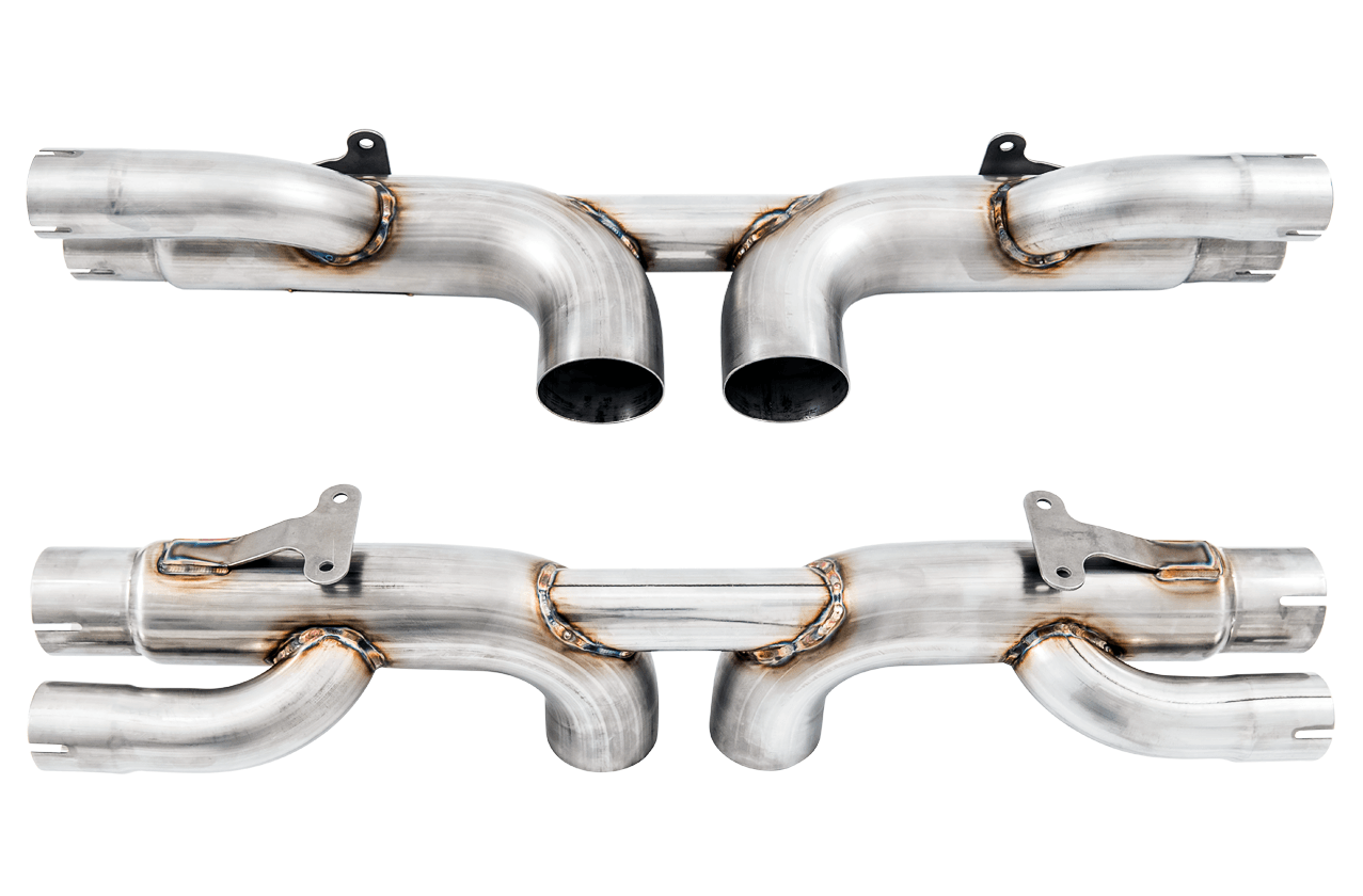 AWE Center Muffler Delete for Porsche 991.1 - 991.2 GT3 - RS - Chrome Silver Tips - Apollo Off-Road