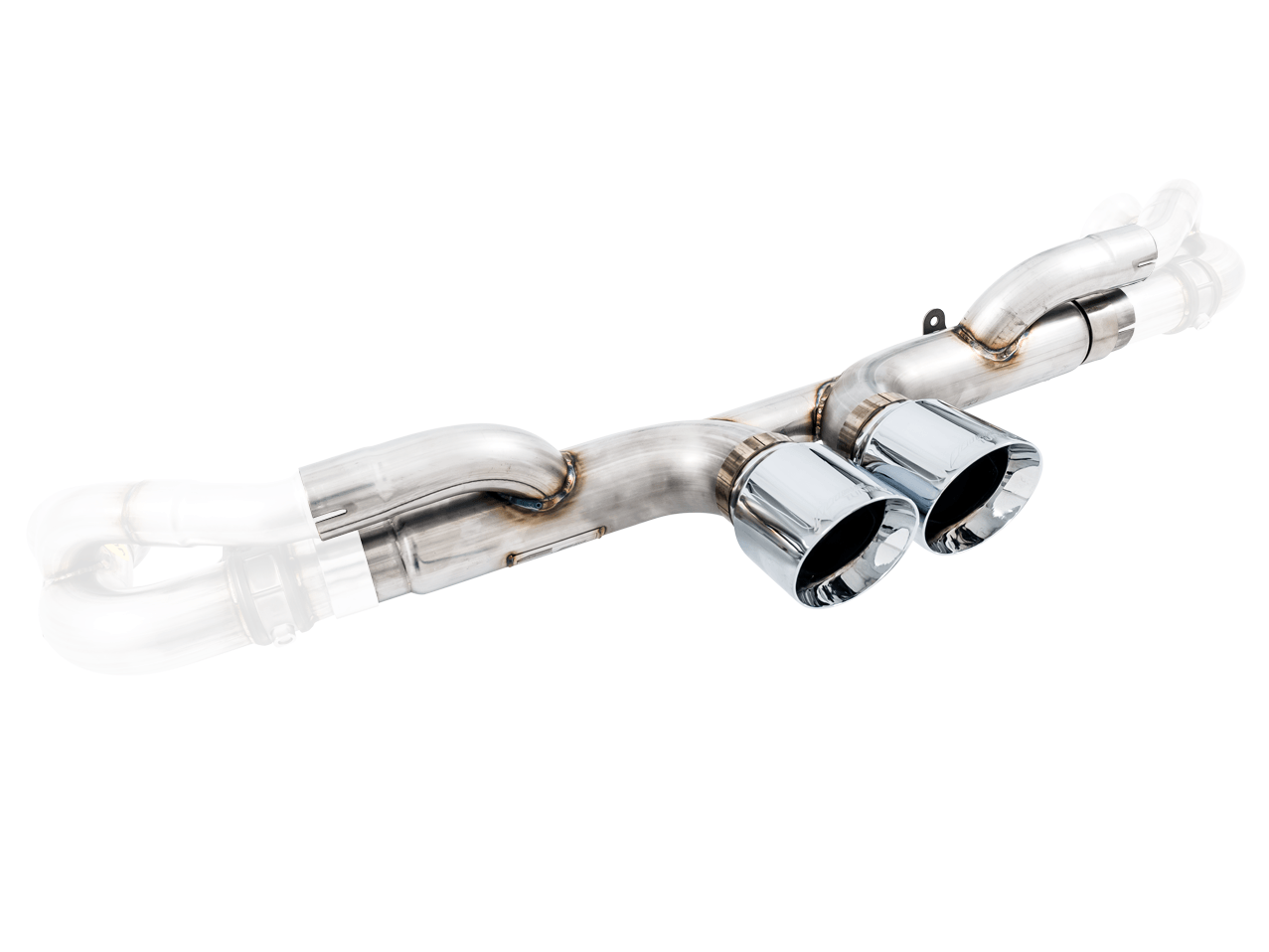 AWE Center Muffler Delete for Porsche 991.1 - 991.2 GT3 - RS - Chrome Silver Tips - Apollo Off-Road
