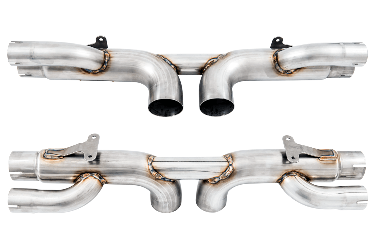 AWE Center Muffler Delete for Porsche 991.1 - 991.2 GT3 - RS - Diamond Black Tips - Apollo Off-Road