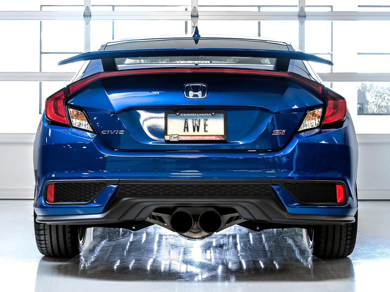 AWE Dual-to-Triple Tip Conversion for 10th Gen Civic Si - Chrome Silver Tip (AWE Exhaust required) - Apollo Off-Road
