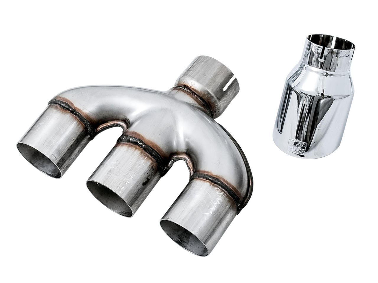 AWE Dual-to-Triple Tip Conversion for 10th Gen Civic Si - Chrome Silver Tip (AWE Exhaust required) - Apollo Off-Road
