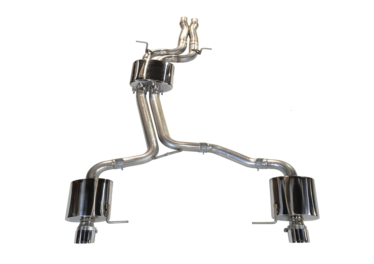 AWE Non-Resonated Exhaust System (Downpipe-Back) for 8R Q5 3.2L - Chrome Silver Tips - Apollo Off-Road