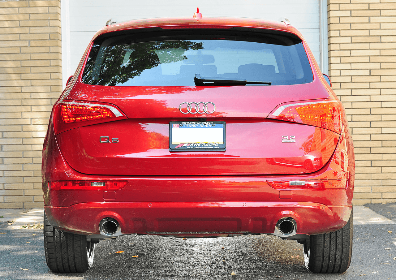 AWE Non-Resonated Exhaust System (Downpipe-Back) for 8R Q5 3.2L - Chrome Silver Tips - Apollo Off-Road
