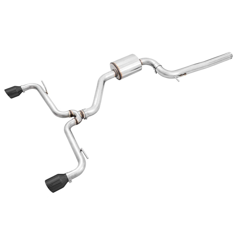 AWE Non-Resonated Exhaust System (Downpipe-Back) for 8R Q5 3.2L - Diamond Black Tips - Apollo Off-Road
