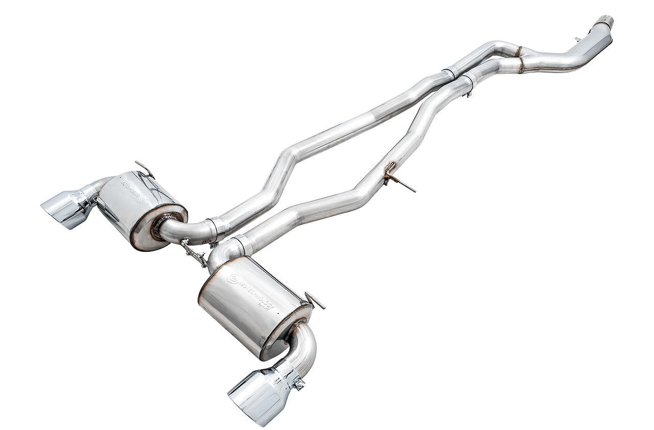 AWE Non-Resonated Touring Edition Exhaust for A90 Supra - 5" Chrome Silver Tips - Apollo Off-Road