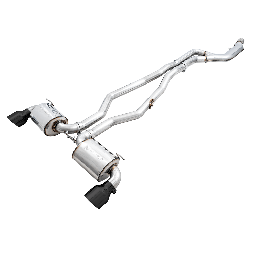 AWE Non-Resonated Touring Edition Exhaust for A90 Supra - 5" Diamond Black Tips - Apollo Off-Road