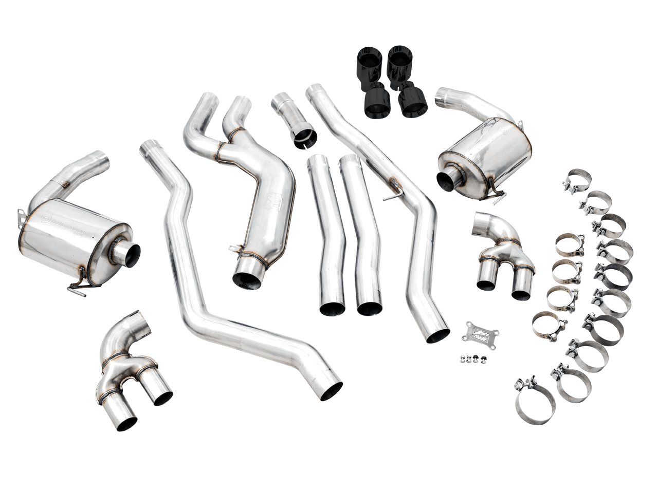 AWE Non-Resonated Touring Edition Exhaust for G2X M340i - M440i - Diamond Black Tips - Apollo Off-Road