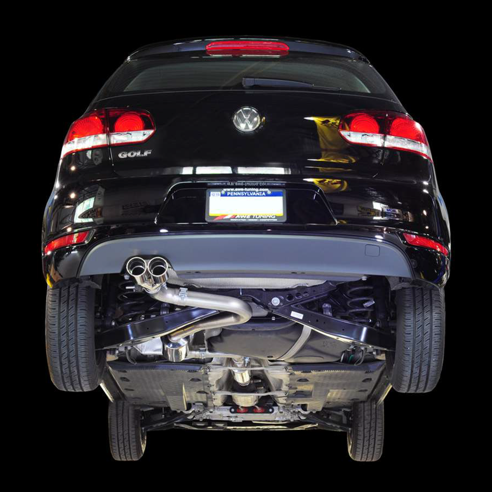 AWE Performance Cat-back Exhaust for Golf - Rabbit 2.5L - Chrome Tips - Apollo Off-Road