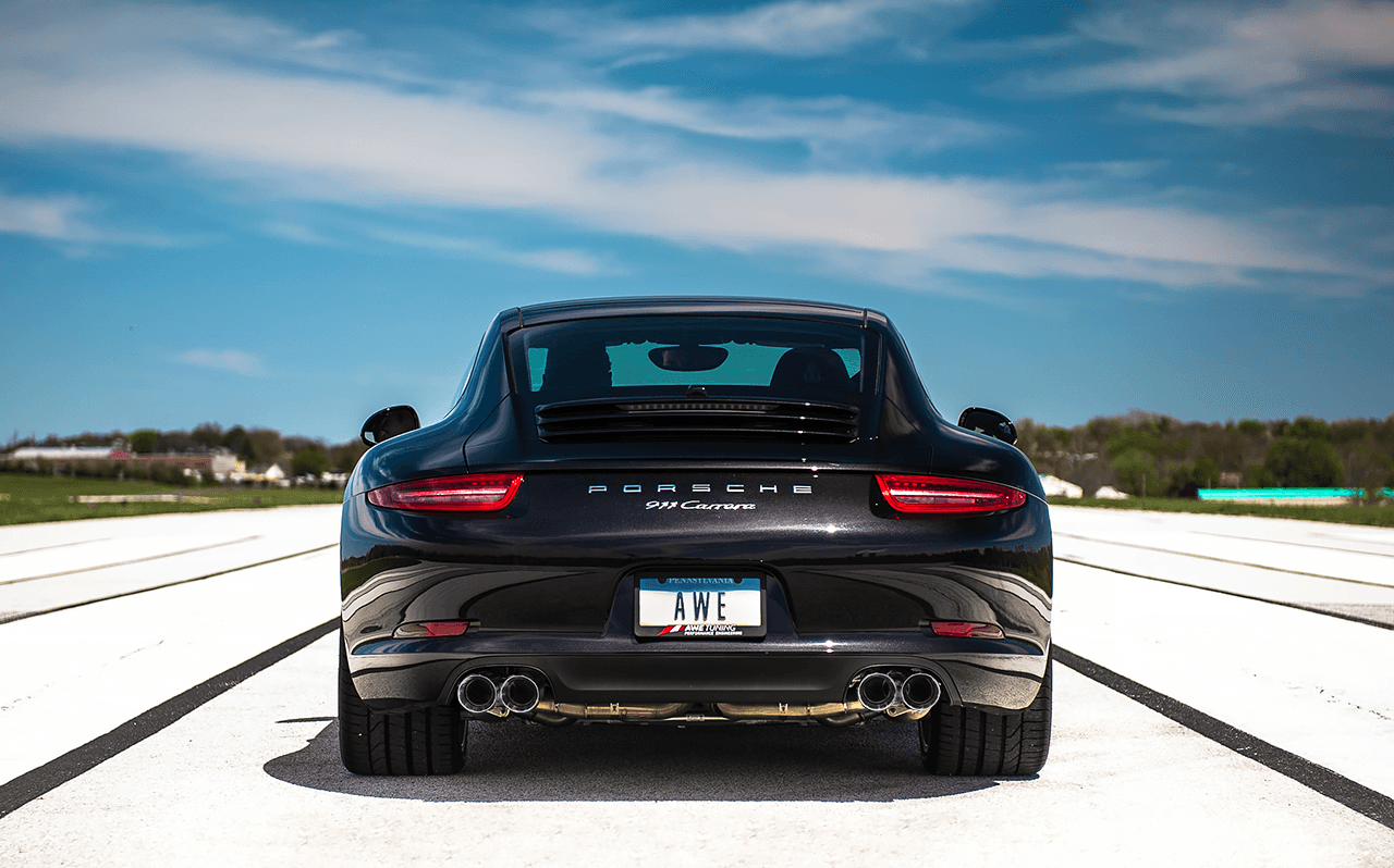 AWE Performance Exhaust for 991 Carrera - Chrome Silver Tips - Apollo Off-Road