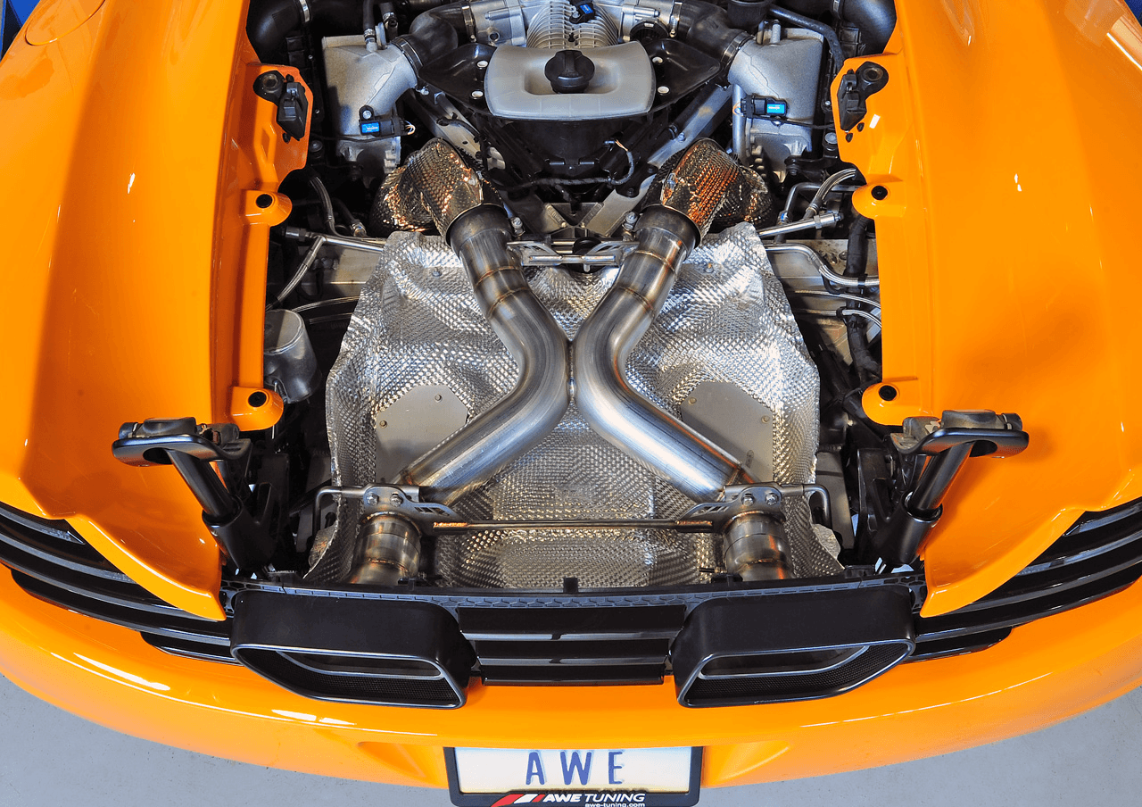 AWE Performance Exhaust for McLaren MP4-12C - Black Tips - Apollo Off-Road