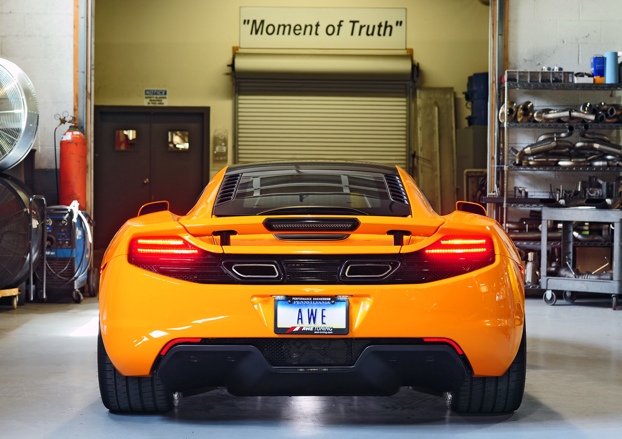 AWE Performance Exhaust for McLaren MP4-12C - Machined Tips - Apollo Off-Road