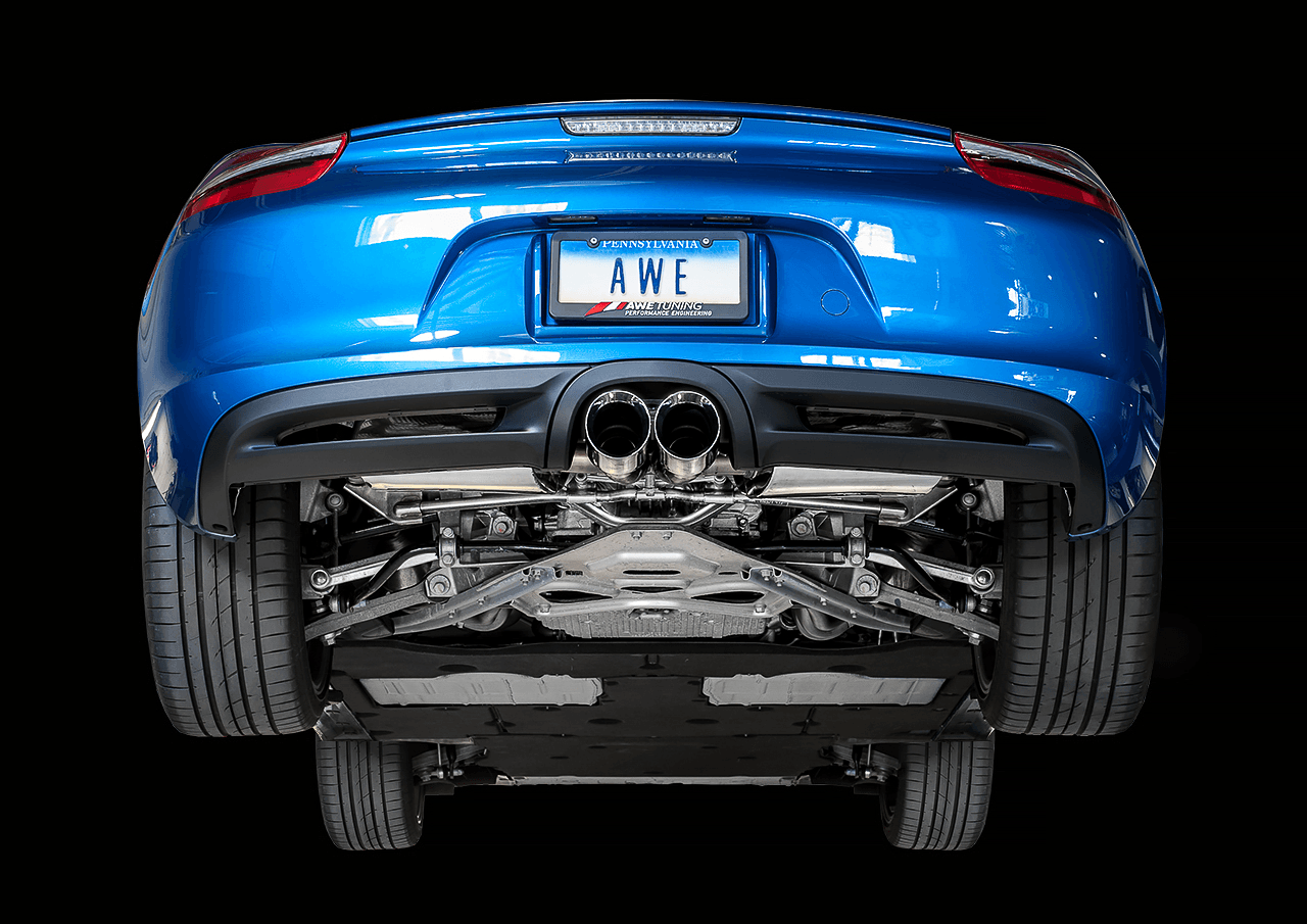 AWE Performance Exhaust System for Porsche 981 - With Chrome Silver Tips - Apollo Off-Road