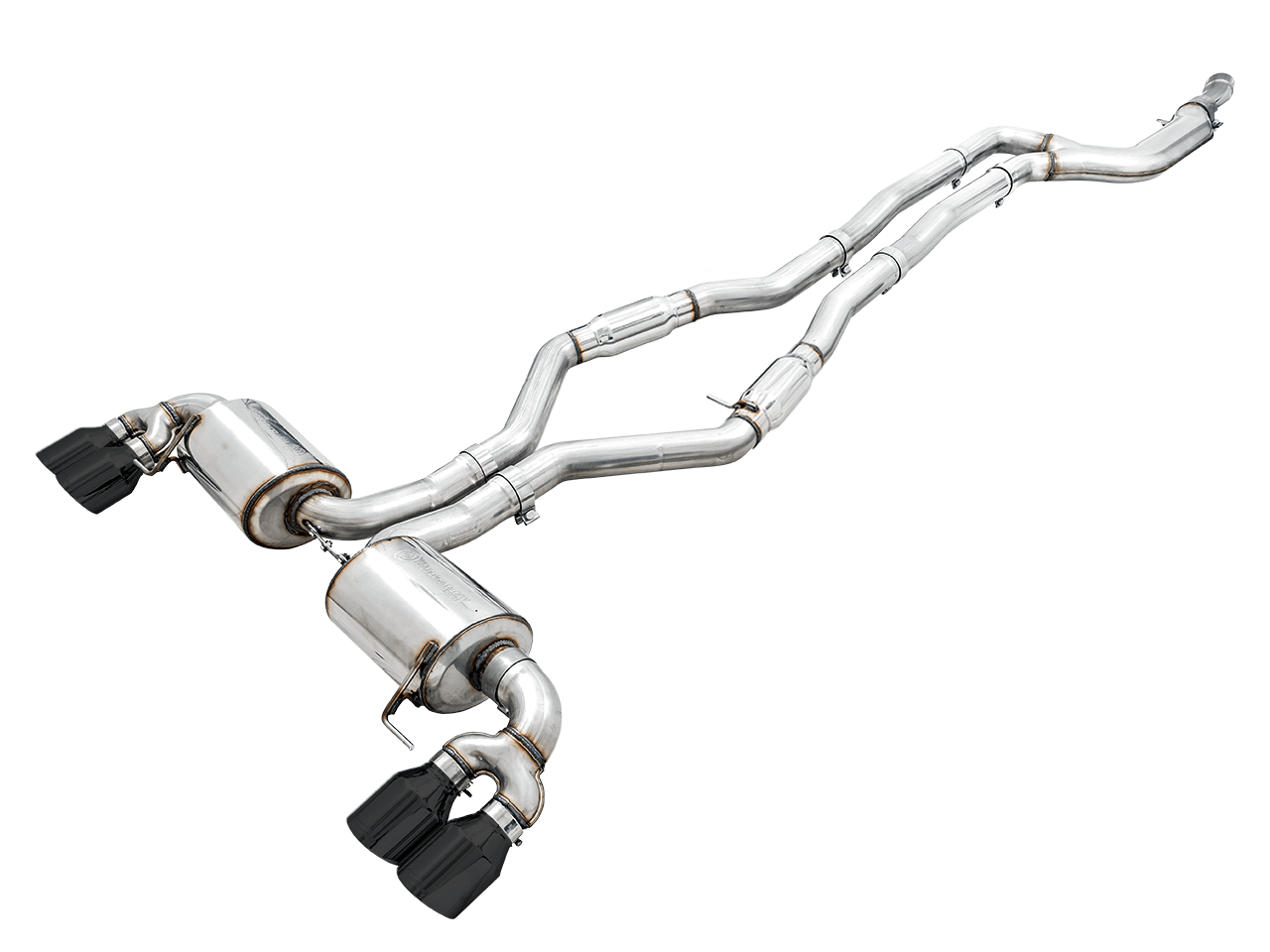 AWE Resonated Touring Edition Exhaust for G2X M340i - M440i - Diamond Black Tips - Apollo Off-Road