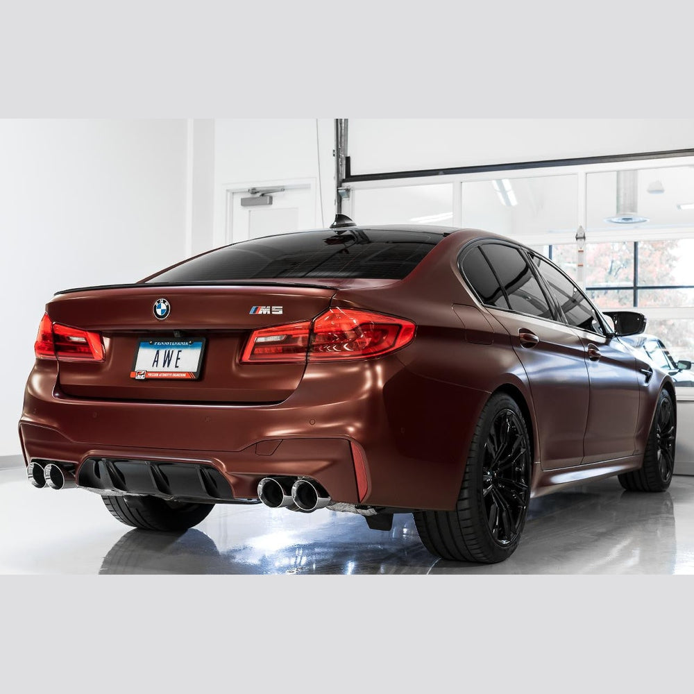 AWE SwitchPath Axleback Exhaust for BMW F90 M5 - Diamond Black Tips - Apollo Off-Road