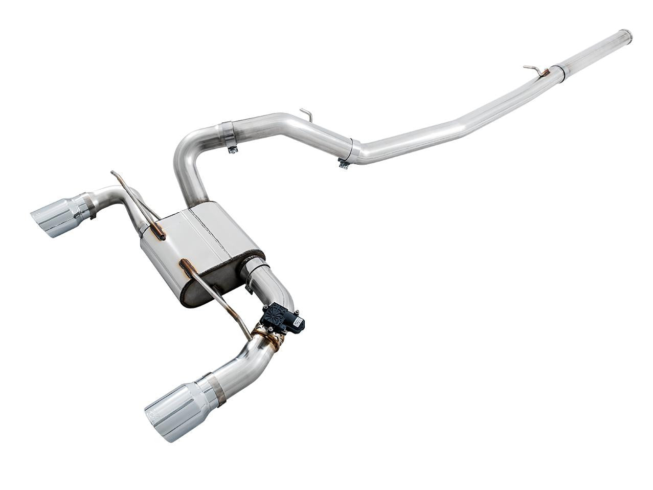 AWE SwitchPath Cat-back Exhaust (with Remote) for Ford Focus RS - Chrome Silver Tips - Apollo Off-Road