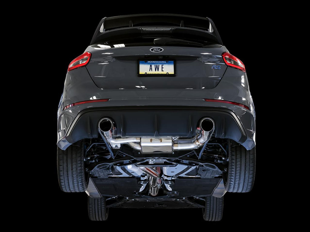 AWE SwitchPath Cat-back Exhaust (with Remote) for Ford Focus RS - Chrome Silver Tips - Apollo Off-Road