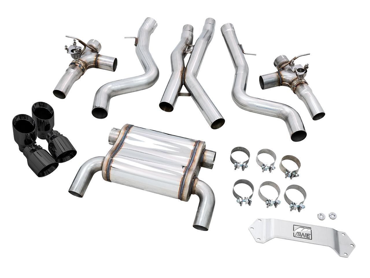 AWE SwitchPath Catback Exhaust for BMW F8X M3-M4 - Diamond Black - Apollo Off-Road