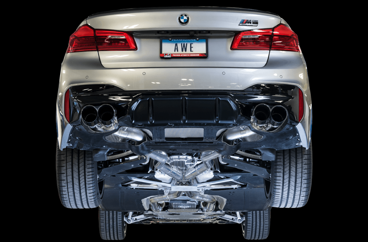 AWE SwitchPath Catback Exhaust for BMW F90 M5 - Chrome Silver Tips - Apollo Off-Road