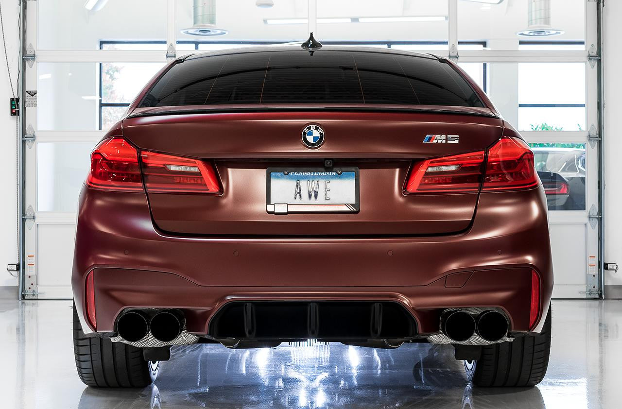 AWE SwitchPath Catback Exhaust for BMW F90 M5 - Diamond Black Tips - Apollo Off-Road