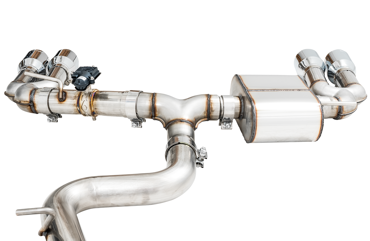 AWE SwitchPath Exhaust for Audi 8V S3 - Chrome Silver Tips, 102mm - Apollo Off-Road