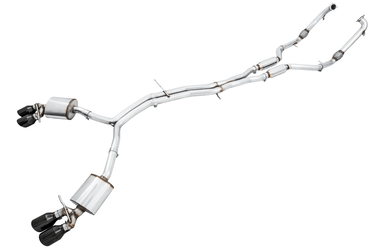 AWE SwitchPath Exhaust for Audi B9 S4 - Non-Resonated - Diamond Black 102mm Tips - Apollo Off-Road