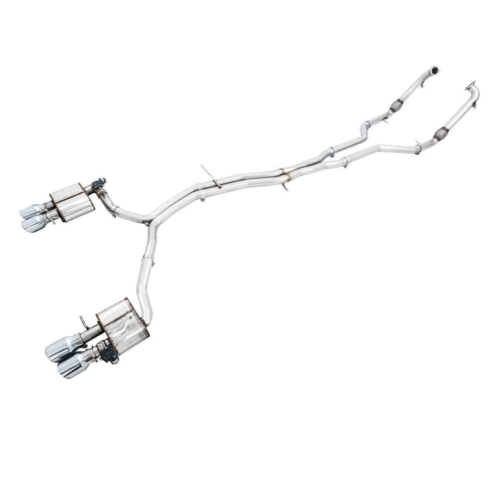 AWE SwitchPath Exhaust for Audi B9 S5 Coupe - Chrome Silver 102mm Tips - Apollo Off-Road