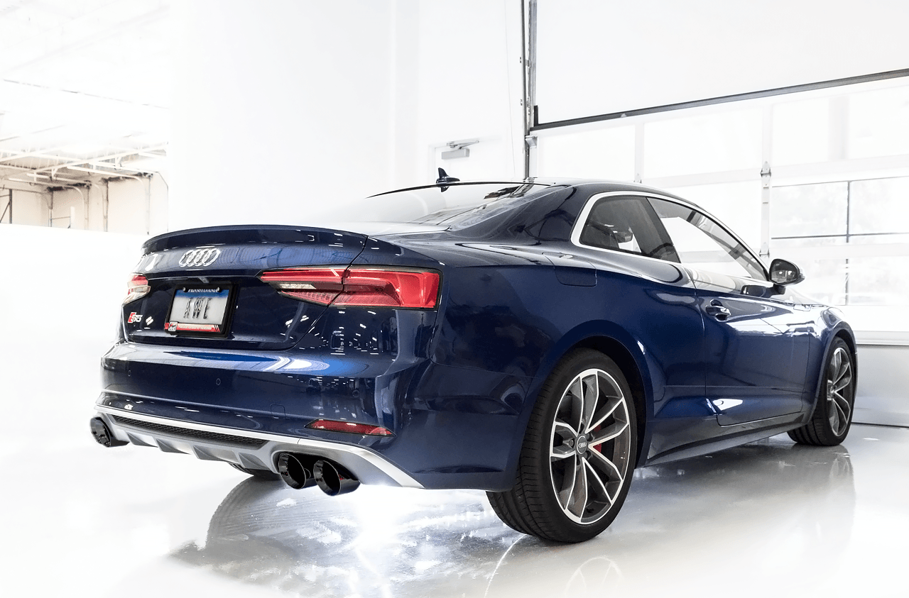 AWE SwitchPath Exhaust for Audi B9 S5 Coupe - Diamond Black 102mm Tips - Apollo Off-Road