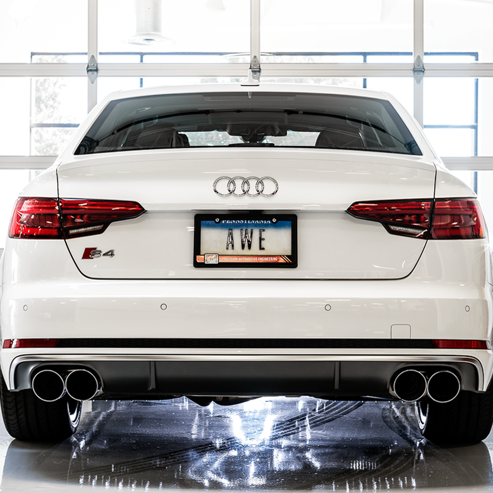 AWE SwitchPath Exhaust for Audi B9 S5 Sportback - Non-Resonated - Chrome Silver 102mm Tips - Apollo Off-Road