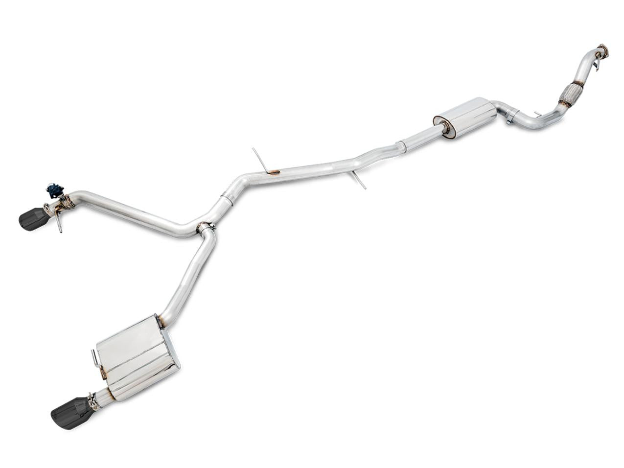 AWE SwitchPath Exhaust for B9 A5, Dual Outlet - Diamond Black Tips (Includes DP and SwitchPath Remote) - Apollo Off-Road