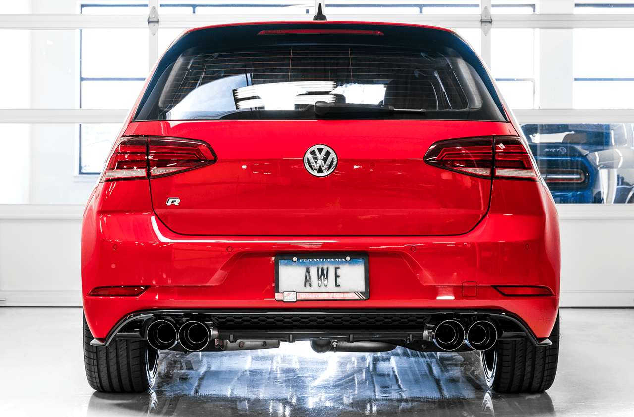 AWE SwitchPath Exhaust for MK7 Golf R - Diamond Black Tips, 102mm - Apollo Off-Road