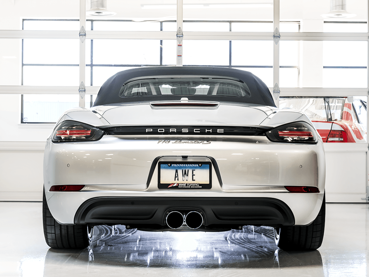AWE SwitchPath Exhaust for Porsche 718 Boxster - Cayman (PSE Only) - Chrome Silver Tips - Apollo Off-Road